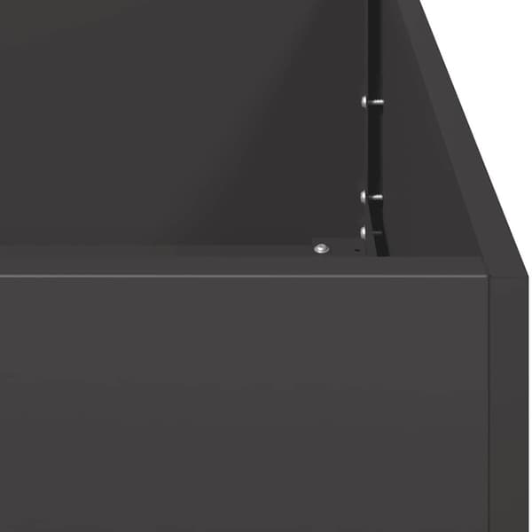 vidaXL Plantekasse svart 120x40x40 cm kaldvalset stål