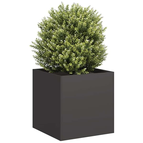 vidaXL plantekasse 40x40x40 cm koldvalset stål sort