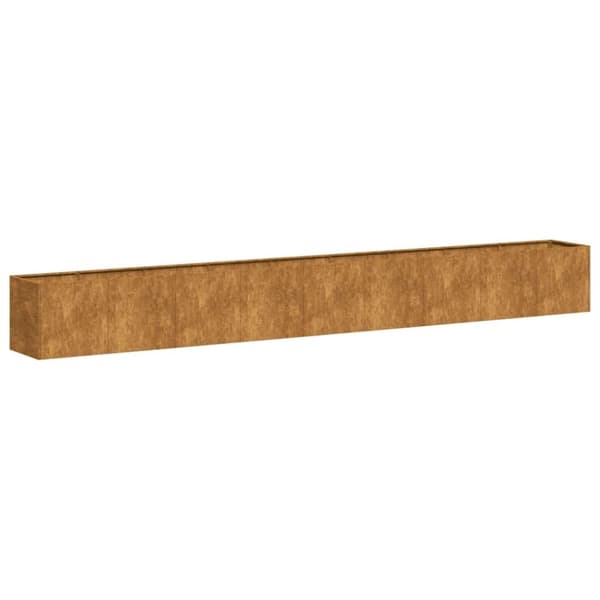 vidaXL Planteringskärl rostig 360x40x40 cm väderbeständigt stål
