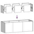 Pikkukuva 7 / 10: vidaXL Kukkalaatikko antrasiitti 120x40x40 cm kylmävalssattu teräs