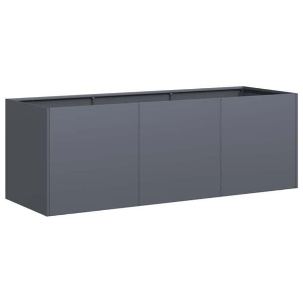 vidaXL Kukkalaatikko antrasiitti 120x40x40 cm kylmävalssattu teräs