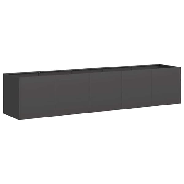 vidaXL plantekasse sort 200x40x40 cm koldvalset stål