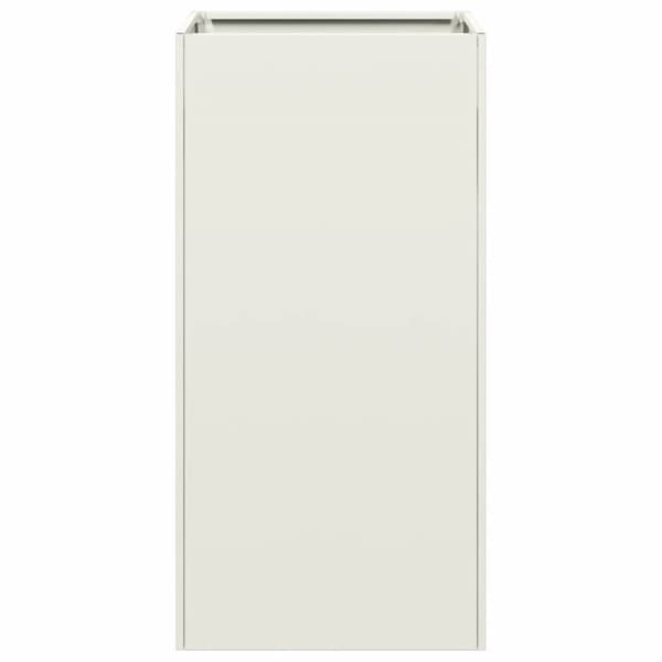 vidaXL plantekasse hvid 40x40x80 cm koldvalset stål