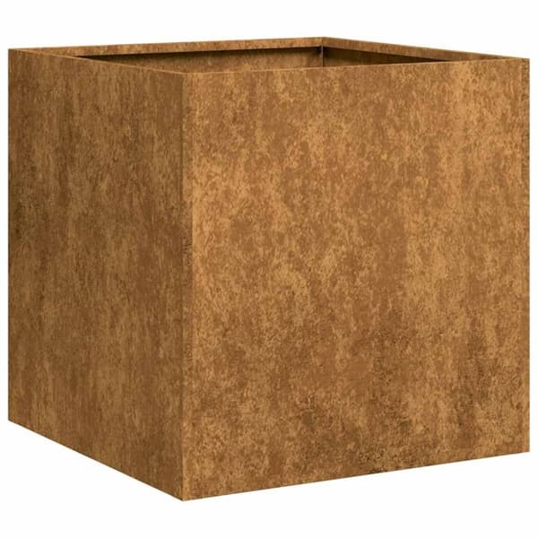 vidaXL Plantekasse Rusty 40x40x40 cm forvitringsstål