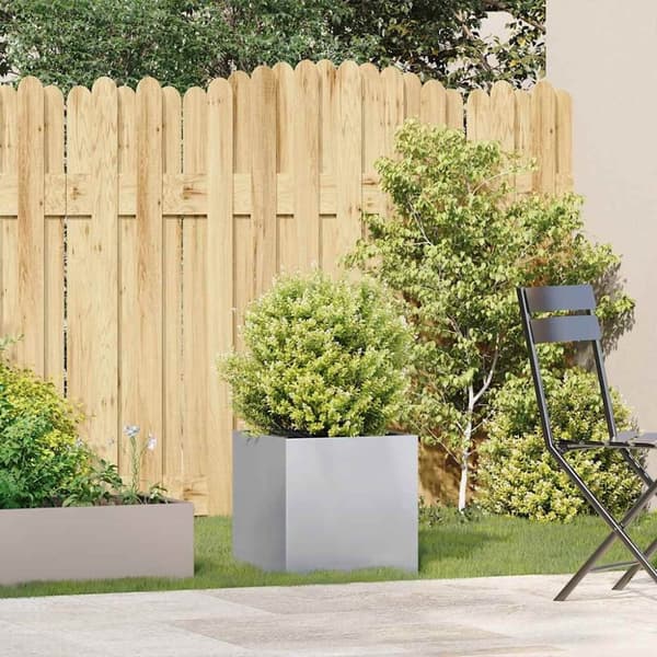 vidaXL Planter 40x40x40 cm Galvaniseret stål