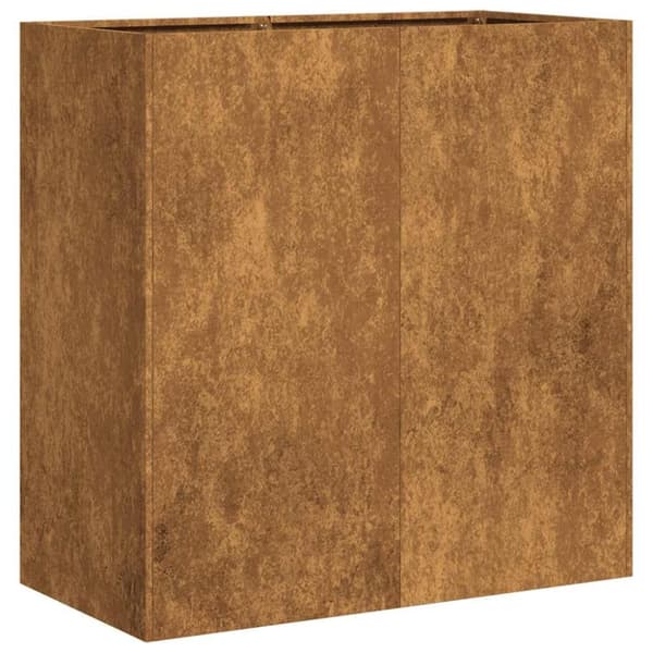 vidaXL plantekasse rustfarvet 80x40x80 cm forvitringsstål