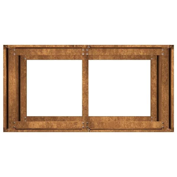 vidaXL plantekasse rustfarvet 80x40x80 cm forvitringsstål