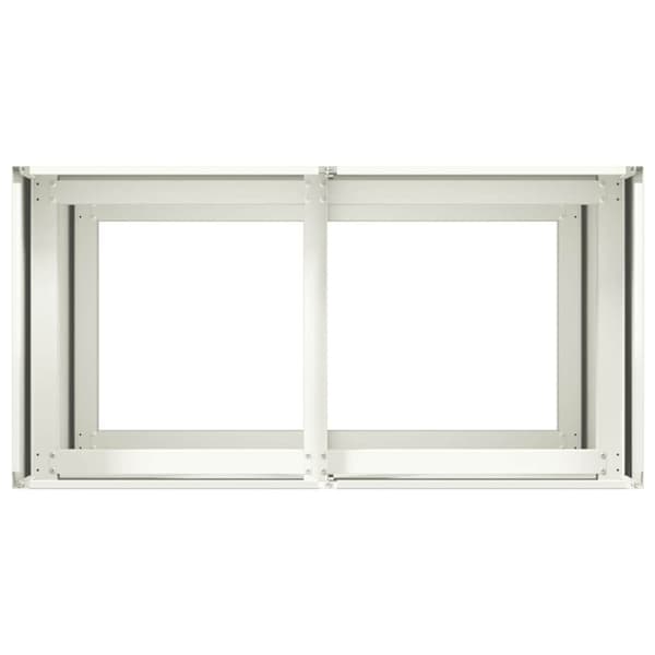 vidaXL Planteringskärl vit 80x40x80 cm kallvalsat stål