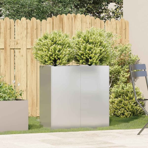 vidaXL Plantekasse 80x40x80 cm rustfritt stål