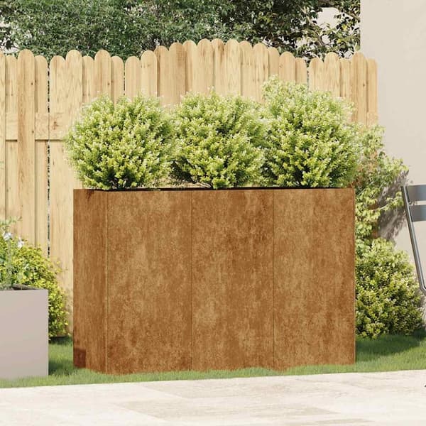 vidaXL Plantekasse rust 120x40x80 cm forvitringsstål