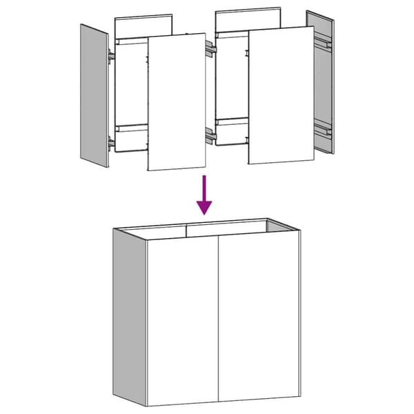 vidaXL plantekasse 80x40x80 cm galvaniseret stål