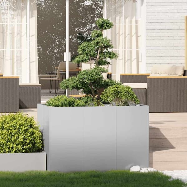 vidaXL plantekasse 120x80x80 cm galvaniseret stål