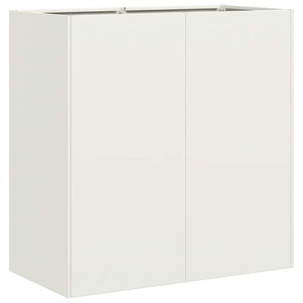vidaXL plantekasse hvid 80x40x80 cm koldvalset stål