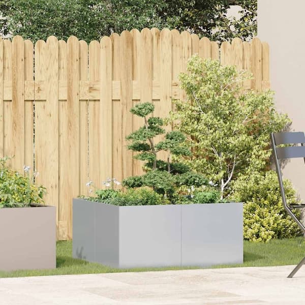 vidaXL Plantekasse 80x80x40 cm galvanisert stål