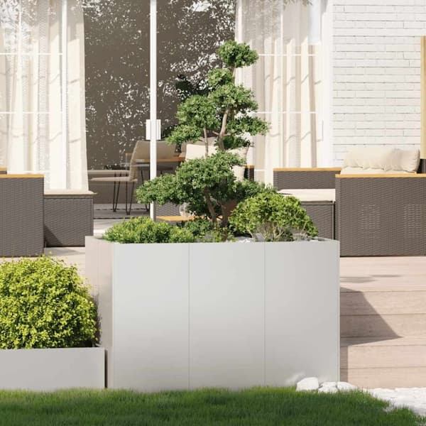 vidaXL Plantekasse 120x80x80 cm rustfritt stål