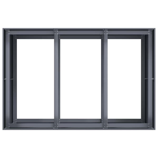vidaXL Plantekasse antrasitt 120x80x80 cm stål