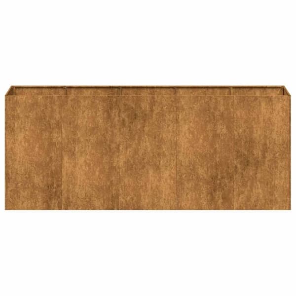 vidaXL plantekasse rustfarvet 200x40x80 cm forvitringsstål