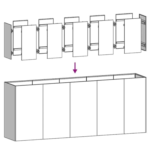 vidaXL plantekasse rustfarvet 200x40x80 cm forvitringsstål