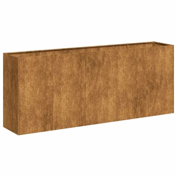 vidaXL plantekasse rustfarvet 200x40x80 cm forvitringsstål
