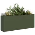 Miniatyrbillede 2 af 10: vidaXL plantekasse olivengrøn 200x40x80 cm koldvalset stål