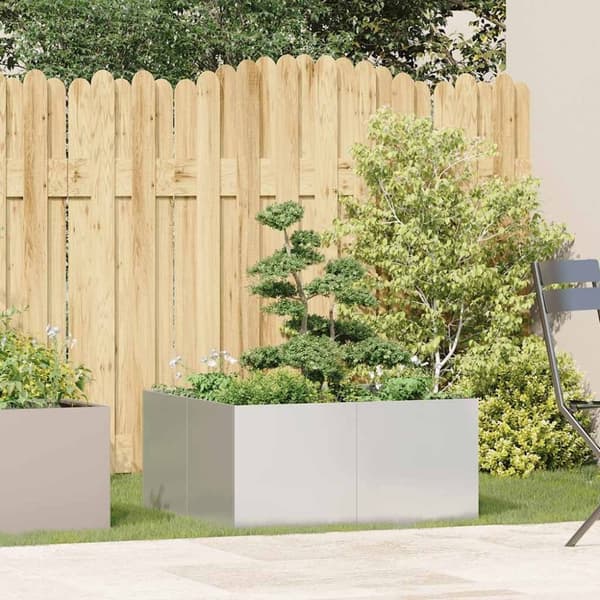 vidaXL Plantekasse 80x80x40 cm Rustfritt stål