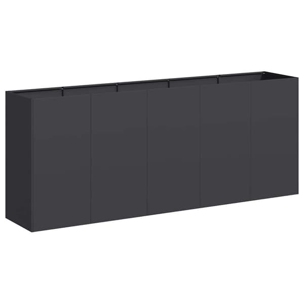 vidaXL Plantekasse svart 200x40x80 cm kaldvalset stål