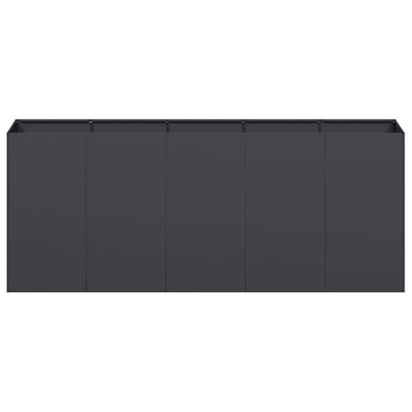 vidaXL Plantekasse svart 200x40x80 cm kaldvalset stål