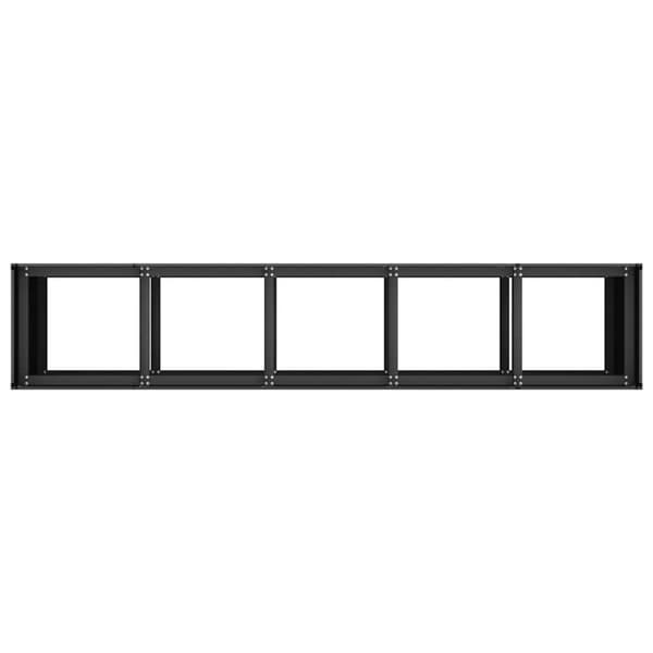 vidaXL Plantekasse svart 200x40x80 cm kaldvalset stål