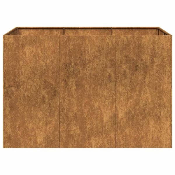 vidaXL Planteringskärl rostig 120x80x80 cm väderbeständigt stål