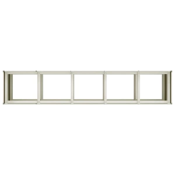 vidaXL plantekasse hvid 200x40x80 cm koldvalset stål