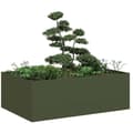 Miniatyrbild 1 av 2: Planteringskärl olivgrön 120x80x40 cm stål