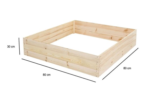 Kompakt 80x80x30 cm Urban Trädgårdsplanteringslåda för Balkonger & Terrasser