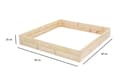 Miniatyrbillede 2 af 7: Begynders Forhøjet Bed 80x80x20cm - Nem opsætning, Højkvalitets fyr, Inkluderer ukrudtsbarriere