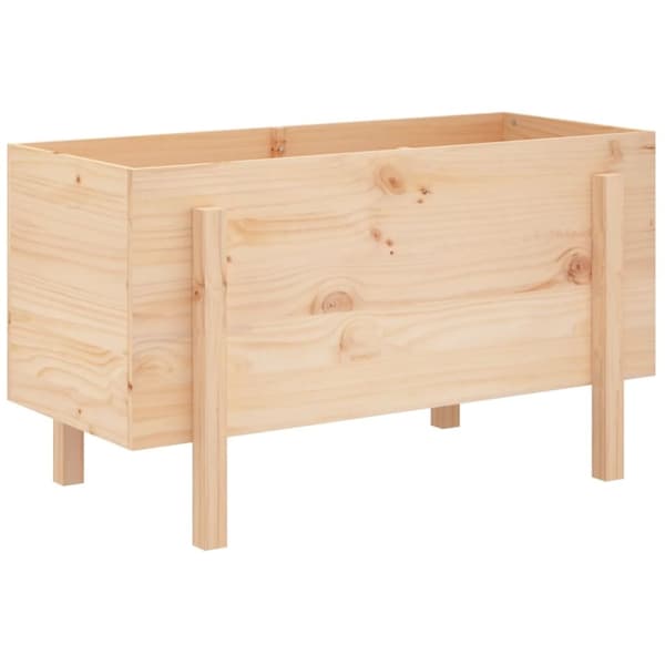 Odlingslåda på ben 101x50x57 cm massiv furu
