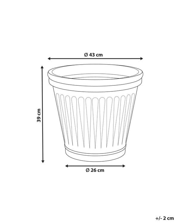 Blomkruka Blå Polyresin ⌀ 43 cm Rund Glasyrfinish Inomhus- och Utomhusbruk