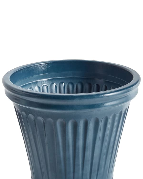 Blomkruka Blå Polyresin ⌀ 43 cm Rund Glasyrfinish Inomhus- och Utomhusbruk
