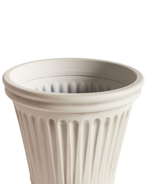 Blomkruka Ljusbeige Polyresin ⌀ 43 cm Rund Glasyrfinish Inomhus- och Utomhusbruk