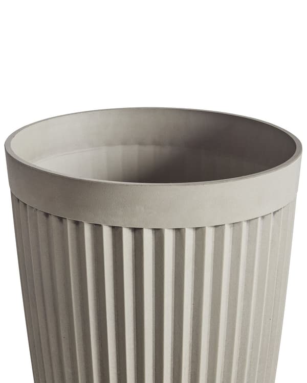 Blomsterpotte Beige Stenblanding Polyresin ⌀ 39 cm Høy Matt Matt Innendørs og Utendørs Bruk