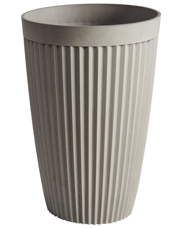 Blomsterpotte Beige Stenblanding Polyresin ⌀ 39 cm Høy Matt Matt Innendørs og Utendørs Bruk