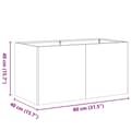 Miniatyrbillede 10 af 10: vidaXL plantekasse 80x40x40 cm galvaniseret stål