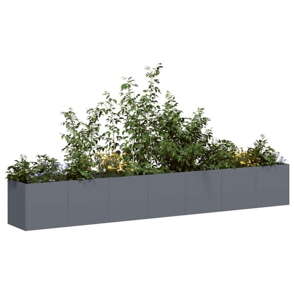 vidaXL plantekasse antracitgrå 280x40x40 cm koldvalset stål