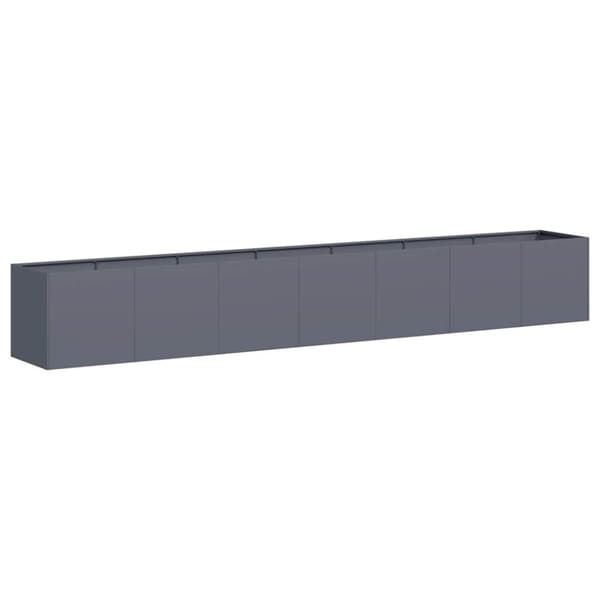 vidaXL plantekasse antracitgrå 280x40x40 cm koldvalset stål