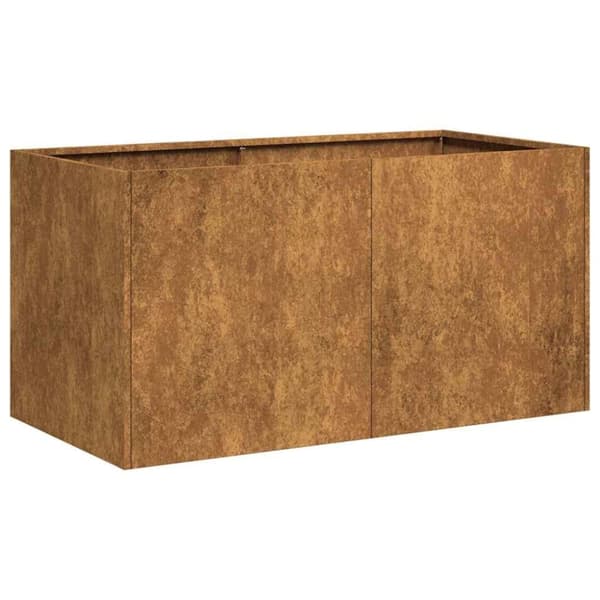 vidaXL plantekasse rustfarvet 80x40x40 cm forvitringsstål