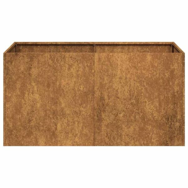 vidaXL plantekasse rustfarvet 80x40x40 cm forvitringsstål