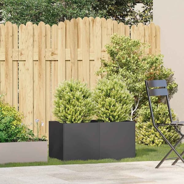 vidaXL plantekasse 80x40x40 cm koldvalset stål sort