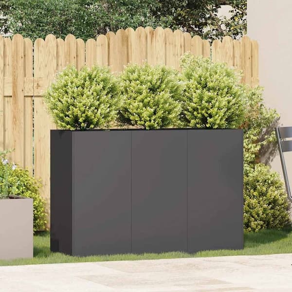 vidaXL plantekasse 120x40x80 cm koldvalset stål sort