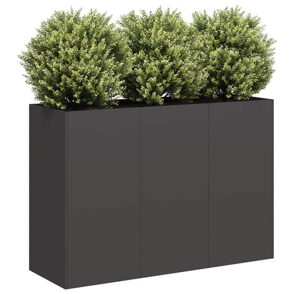 vidaXL plantekasse 120x40x80 cm koldvalset stål sort