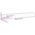 Pikkukuva 10 / 10: vidaXL Kukkalaatikko musta 360x40x40 cm kylmävalssattu teräs
