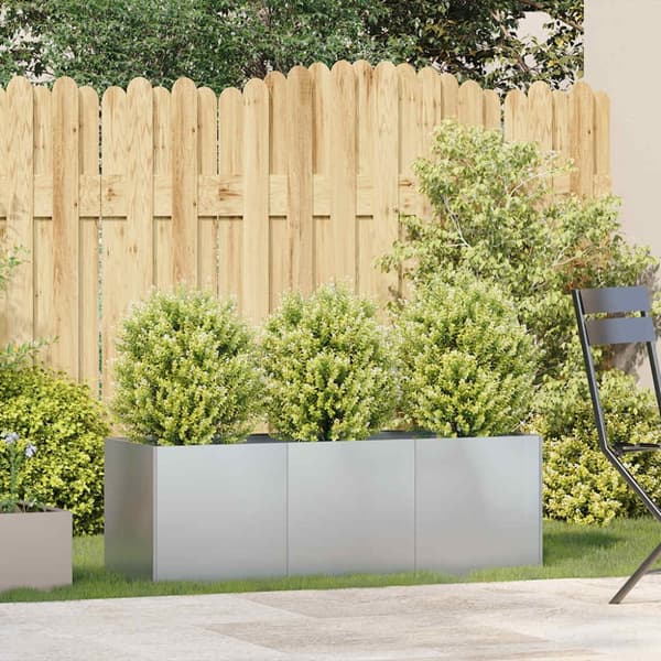 vidaXL plantekasse 120x40x40 cm galvaniseret stål