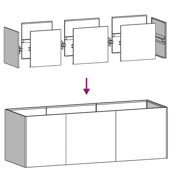 vidaXL plantekasse 120x40x40 cm galvaniseret stål
